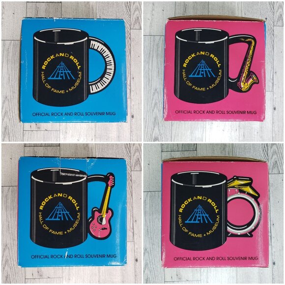VTG 1995 Rock & Roll Hall of Fame Piano Handle Mug + Admission Wristband + Box - Picture 7 of 12